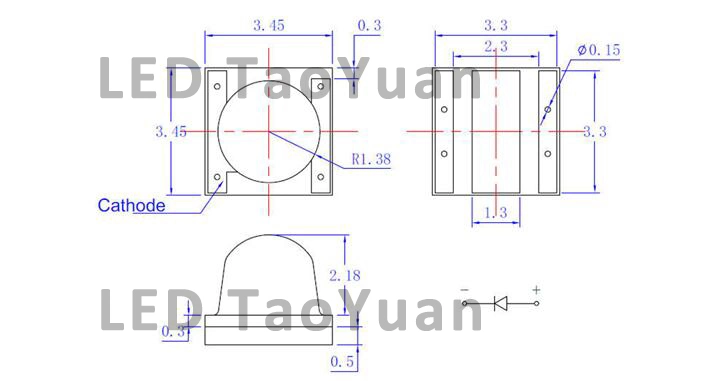 365nm 3W UV LED SMD