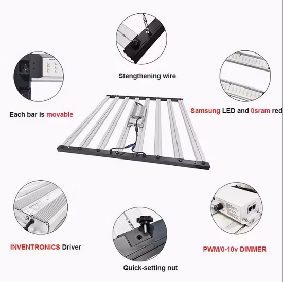 UV- und IR-Samsung-Chip-basierte 500-W-Solarstrom-LED-Wachstumslampen