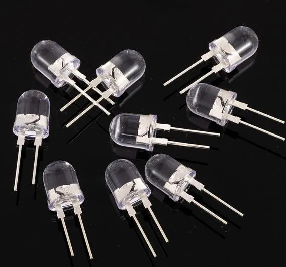 Landschaftsbeleuchtung, Hochleistungs-LED, 0,75 W, weiß, 10 mm, runde LED